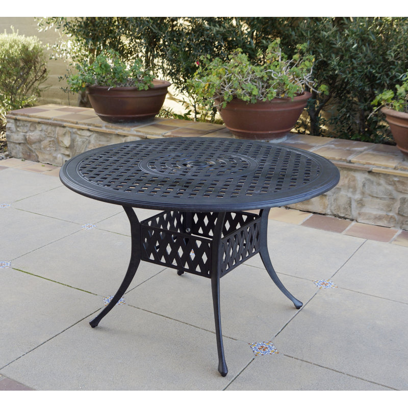 Lark Manor™ Cast Aluminum 48 Inch Round Dining Table Wayfair